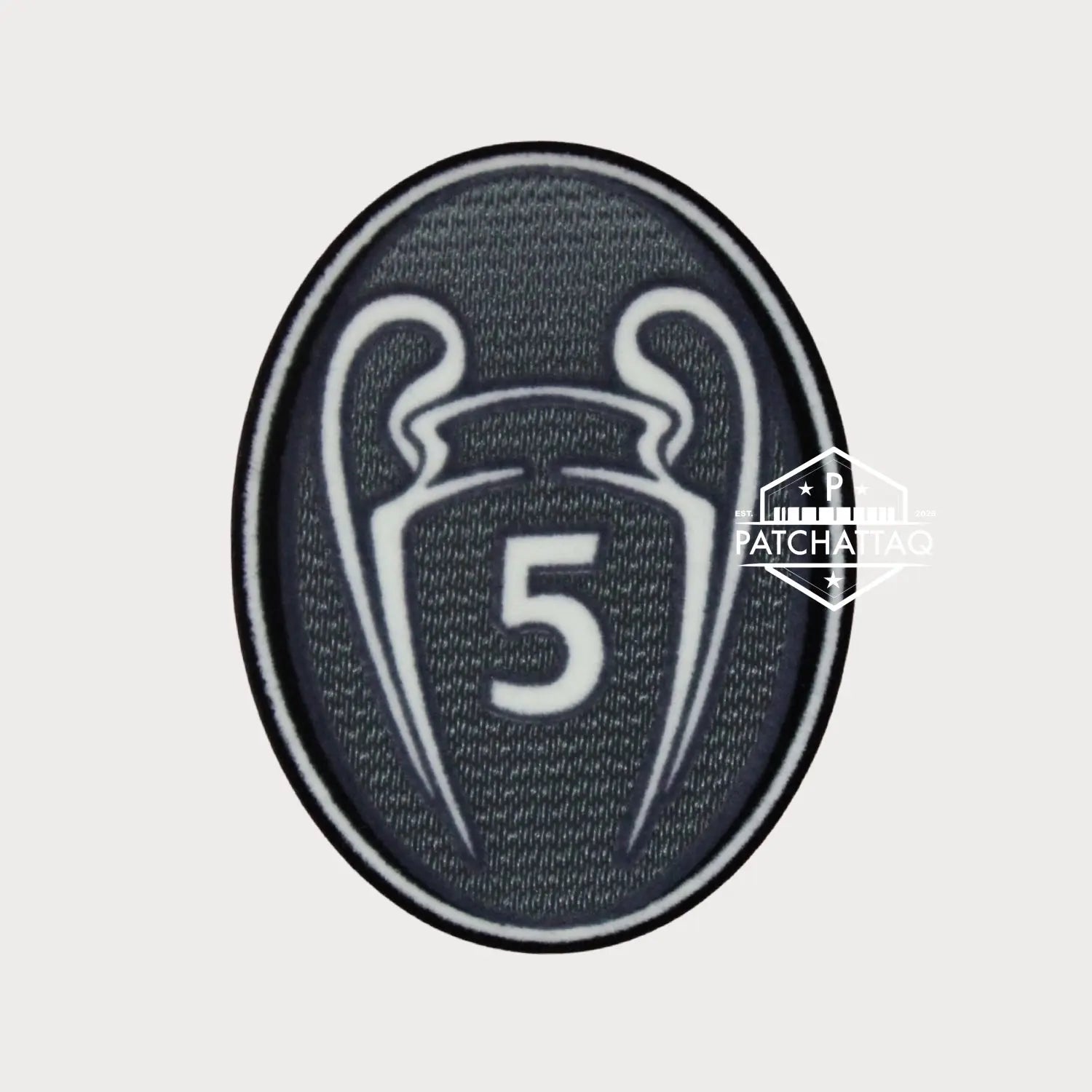 Patch Thermocollant UEFA Champions League Badge of Honour 5 Gris Foncé Patchattaq