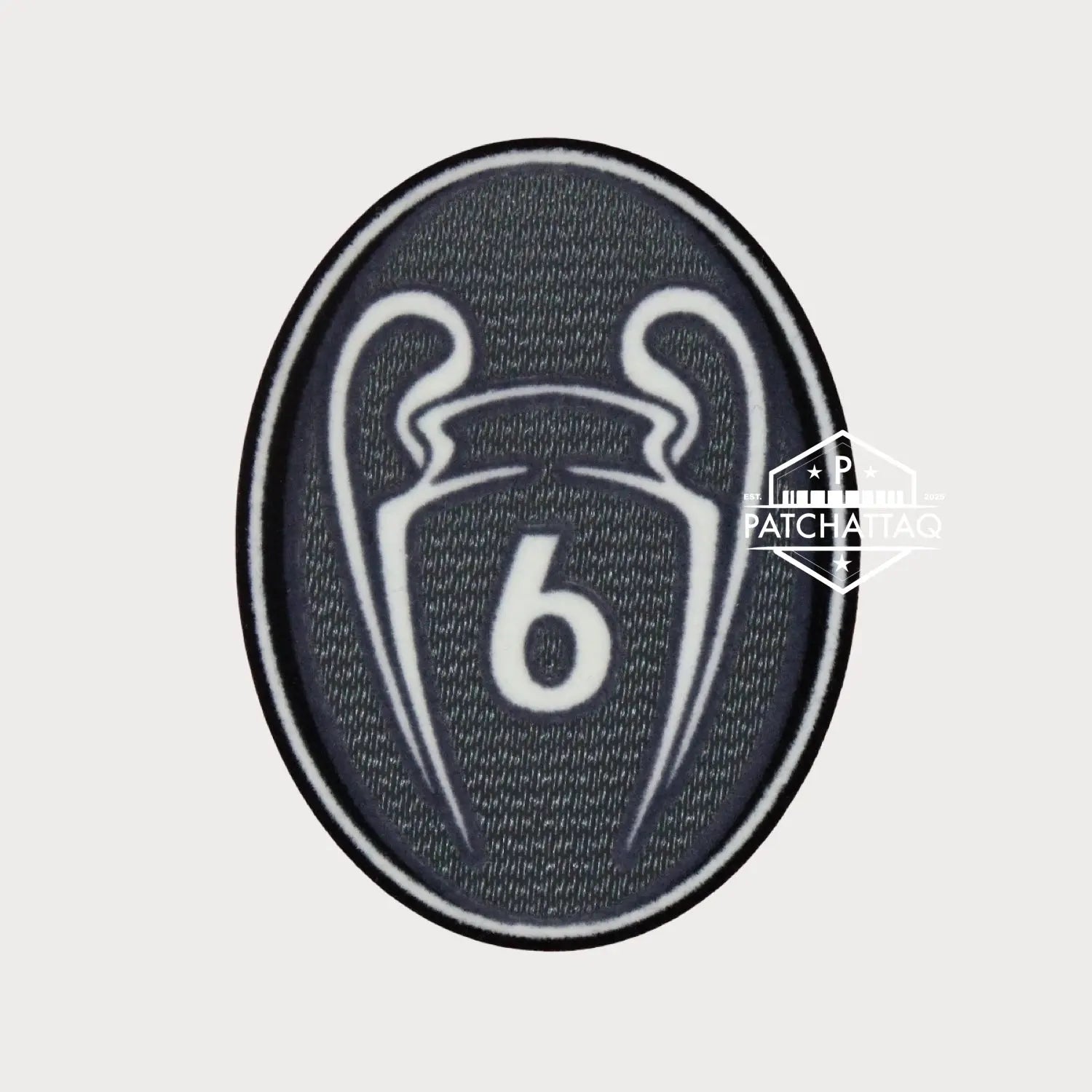 Patch Thermocollant UEFA Champions League Badge of Honour 6 Gris Foncé Patchattaq