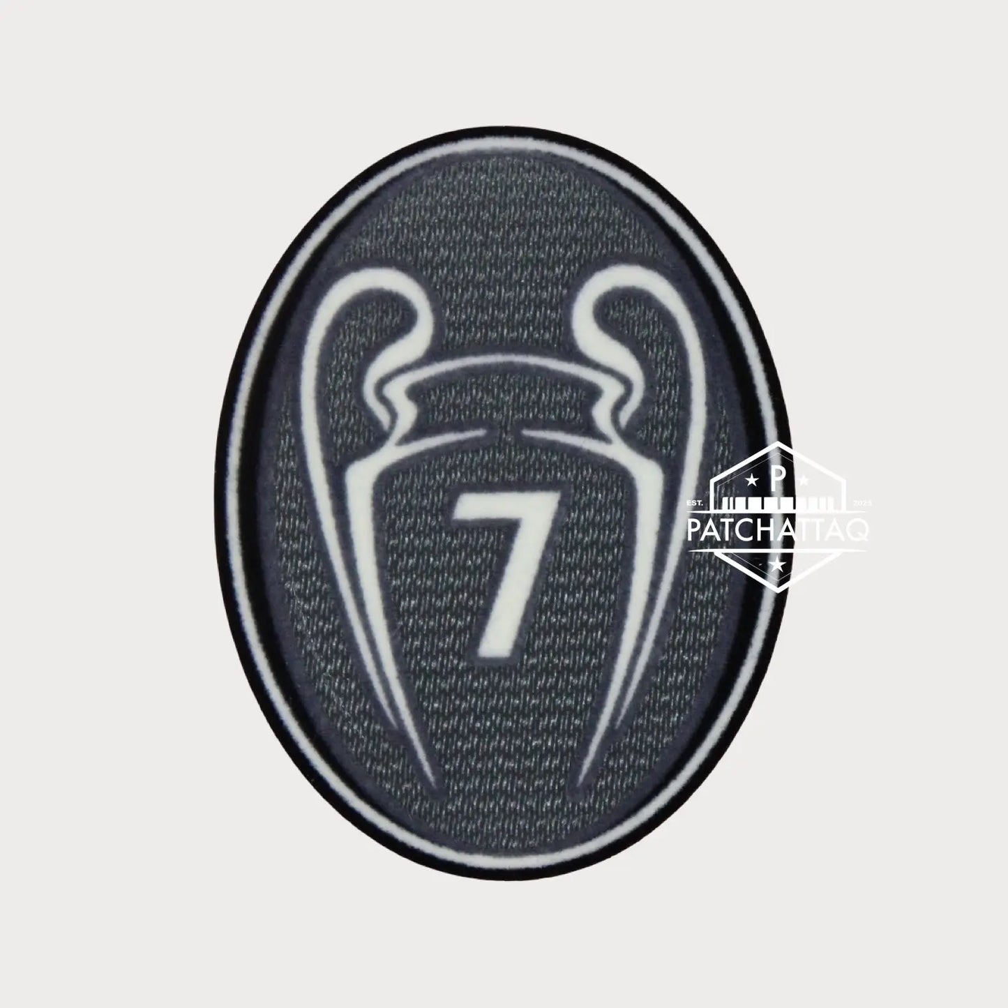 Patch Thermocollant UEFA Champions League Badge of Honour 7 Gris Foncé Patchattaq