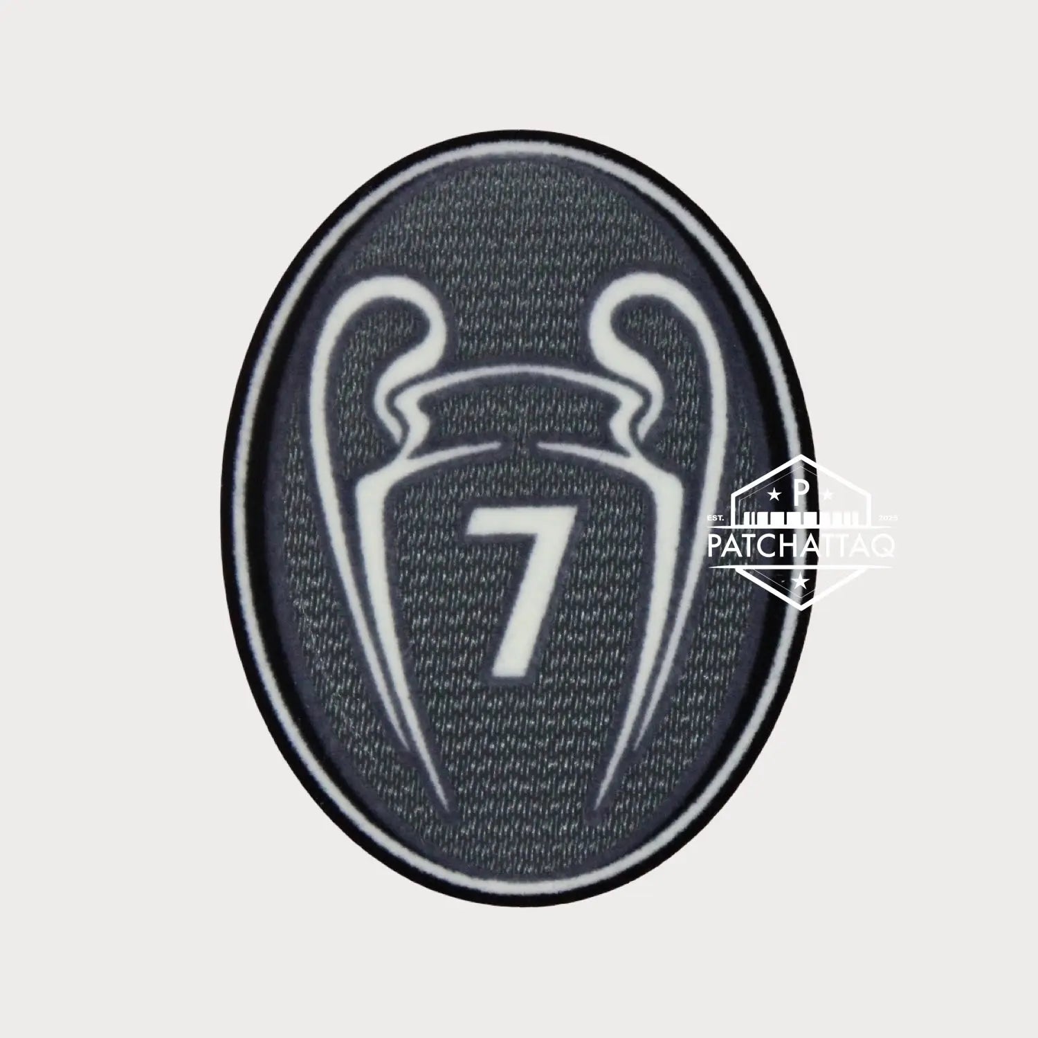 Patch Thermocollant UEFA Champions League Badge of Honour 7 Gris Foncé Patchattaq