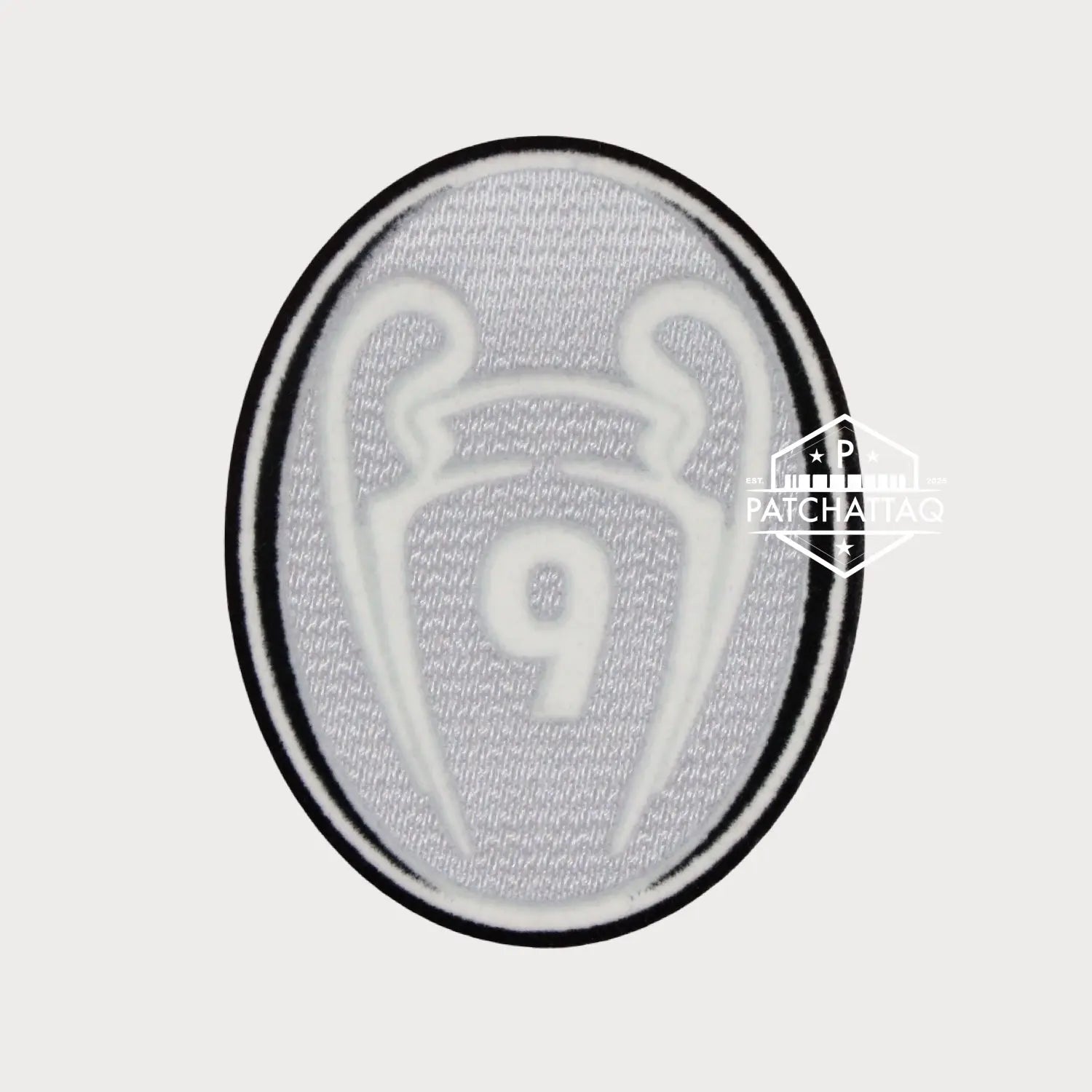 Patch Thermocollant UEFA Champions League Badge of Honour 9 Gris Clair Patchattaq