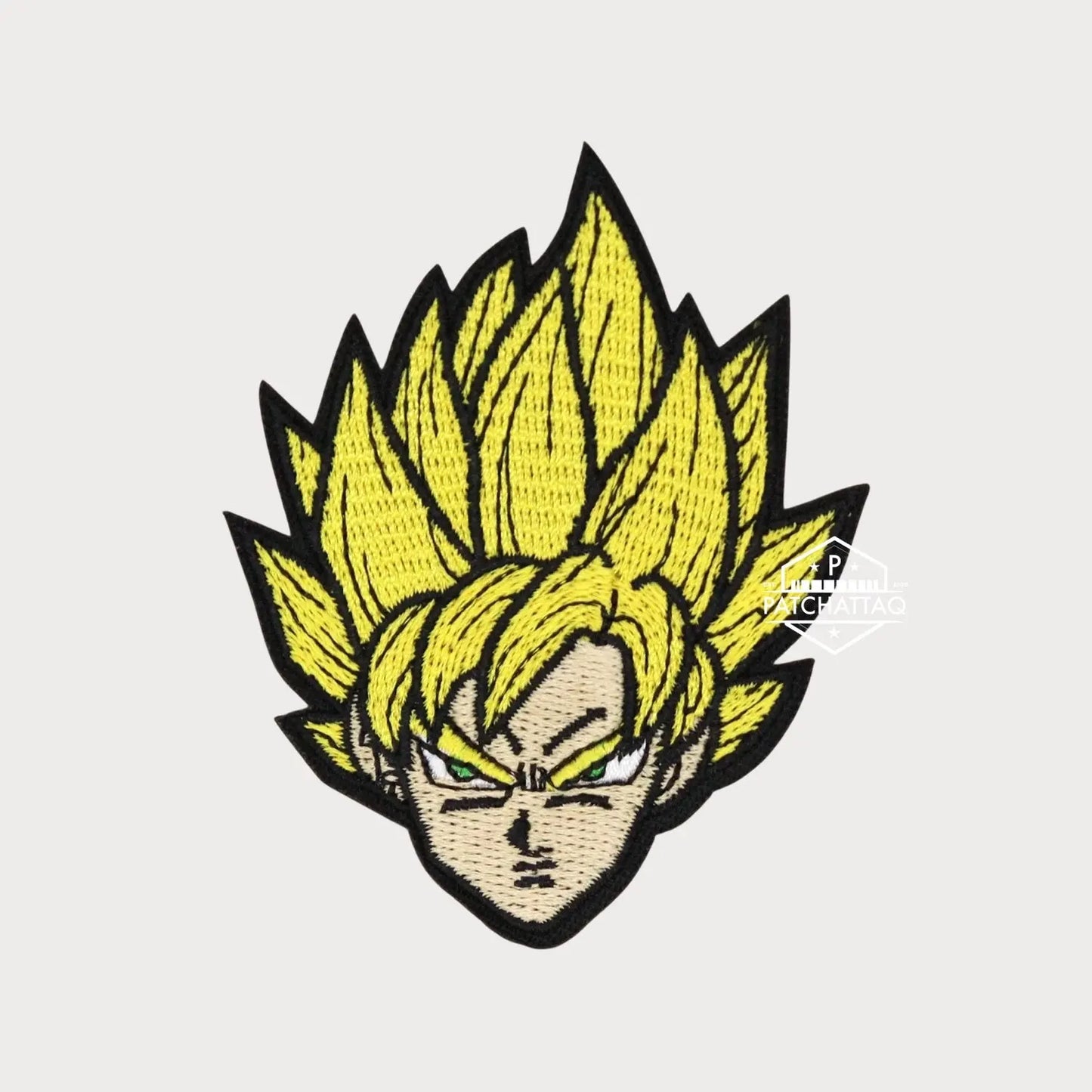 Patch Thermocollant Goku Super Saiyan DBZ Tissage Précis Haute Qualité Patchattaq