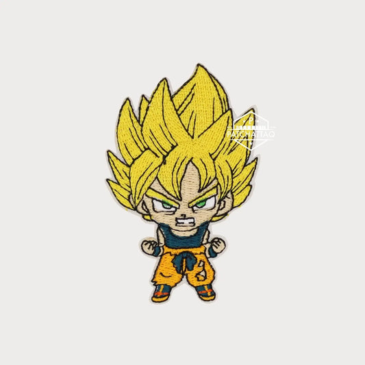 Patch Thermocollant Goku SS DBZ Tissage Précis Haute Qualité Patchattaq