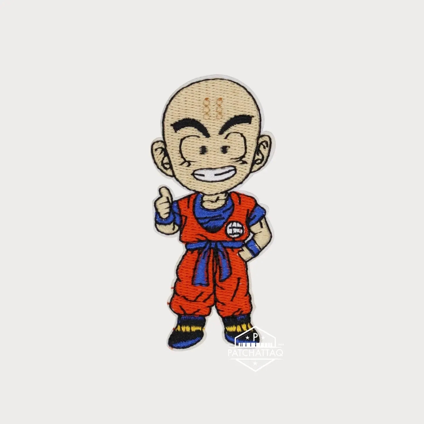 Patch Thermocollant Krilin DBZ Tissage Précis Haute Qualité Patchattaq