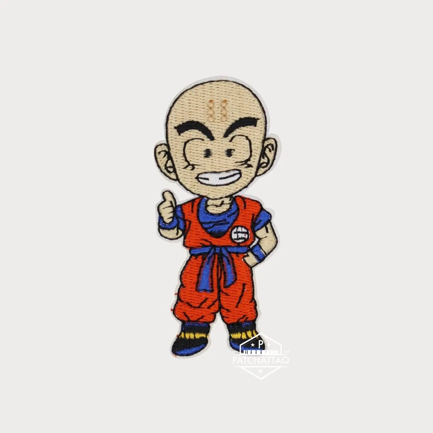 Patch Thermocollant Krilin DBZ Tissage Précis Haute Qualité Patchattaq
