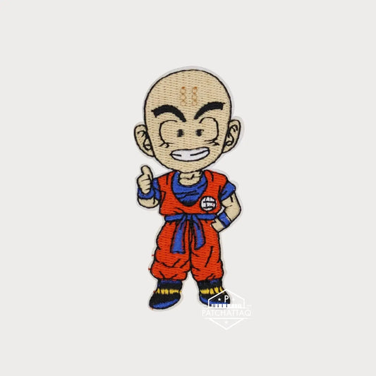 Patch Thermocollant Krilin DBZ Tissage Précis Haute Qualité Patchattaq
