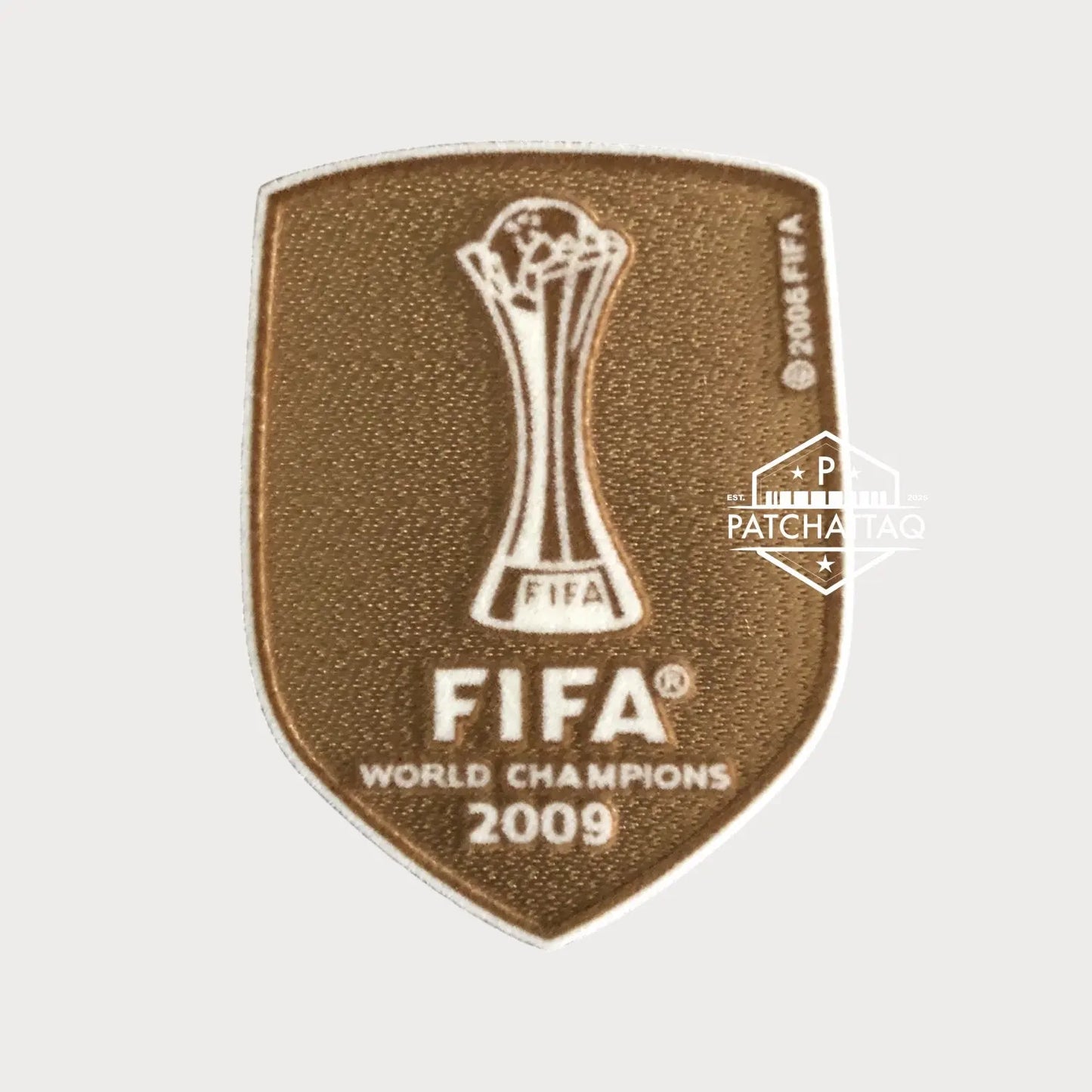 Patch Thermocollant FIFA Club World Cup Champions 2009 FC Barcelone (Gold) Patchattaq