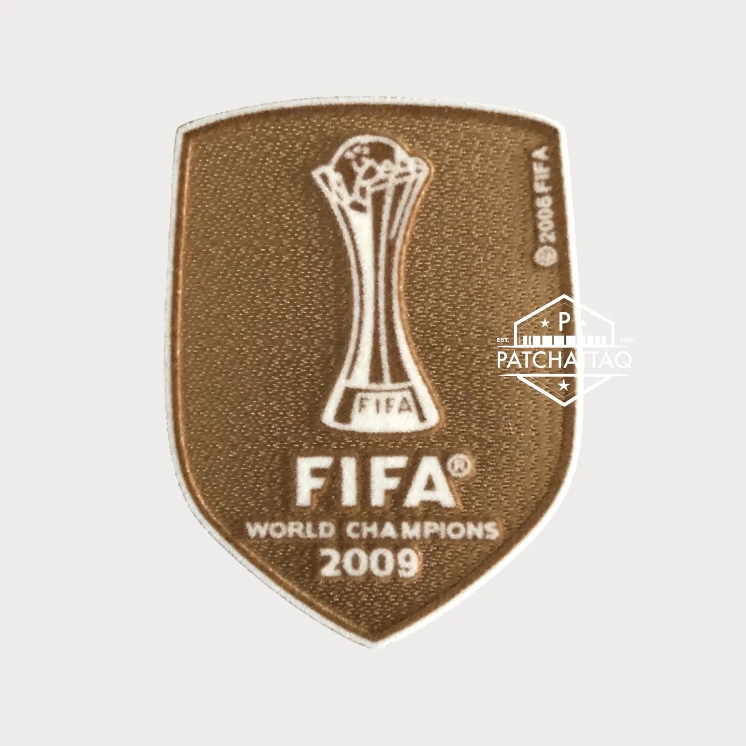 Patch Thermocollant FIFA Club World Cup Champions 2009 FC Barcelone (Gold) Patchattaq