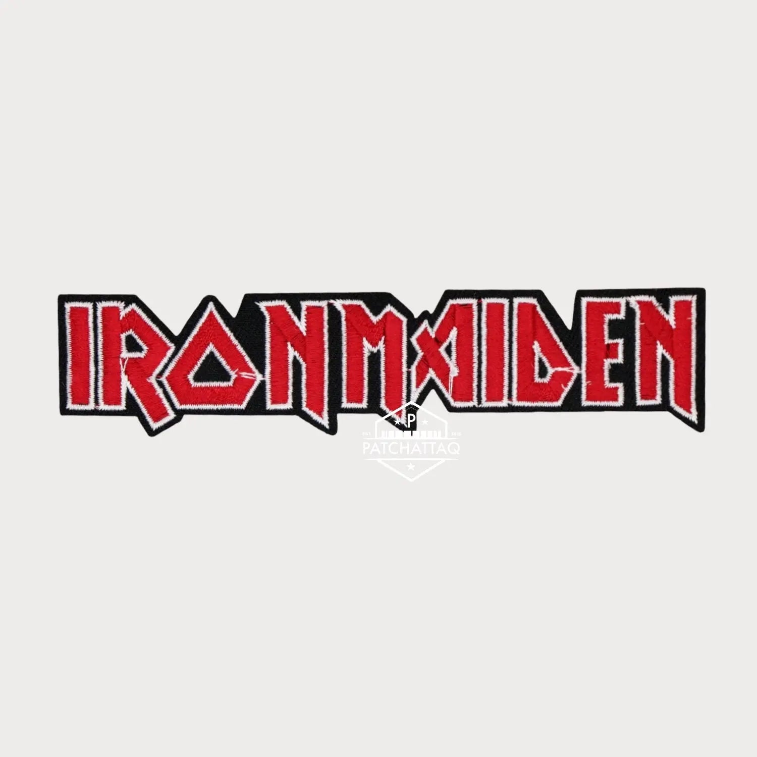 Patch Thermocollant Iron Maiden Rouge/Blanc Broderie Haute Qualité Patchattaq