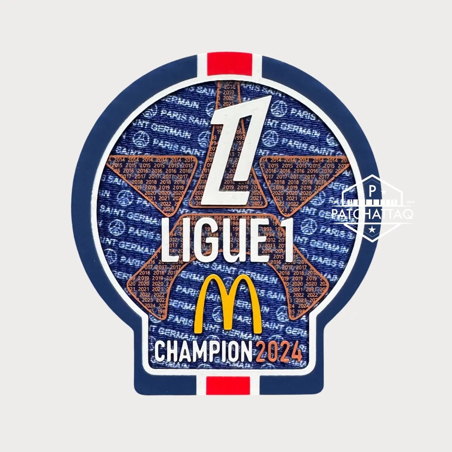 Patch Thermocollant Ligue 1 Champion 2024 PSG Paris Saint-Germain Patchattaq