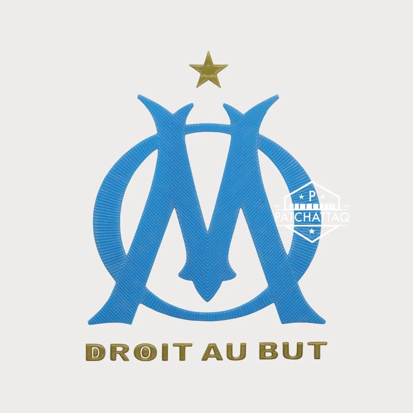 Patch Ecusson Logo Thermocollant OM Olympique de Marseille Patchattaq