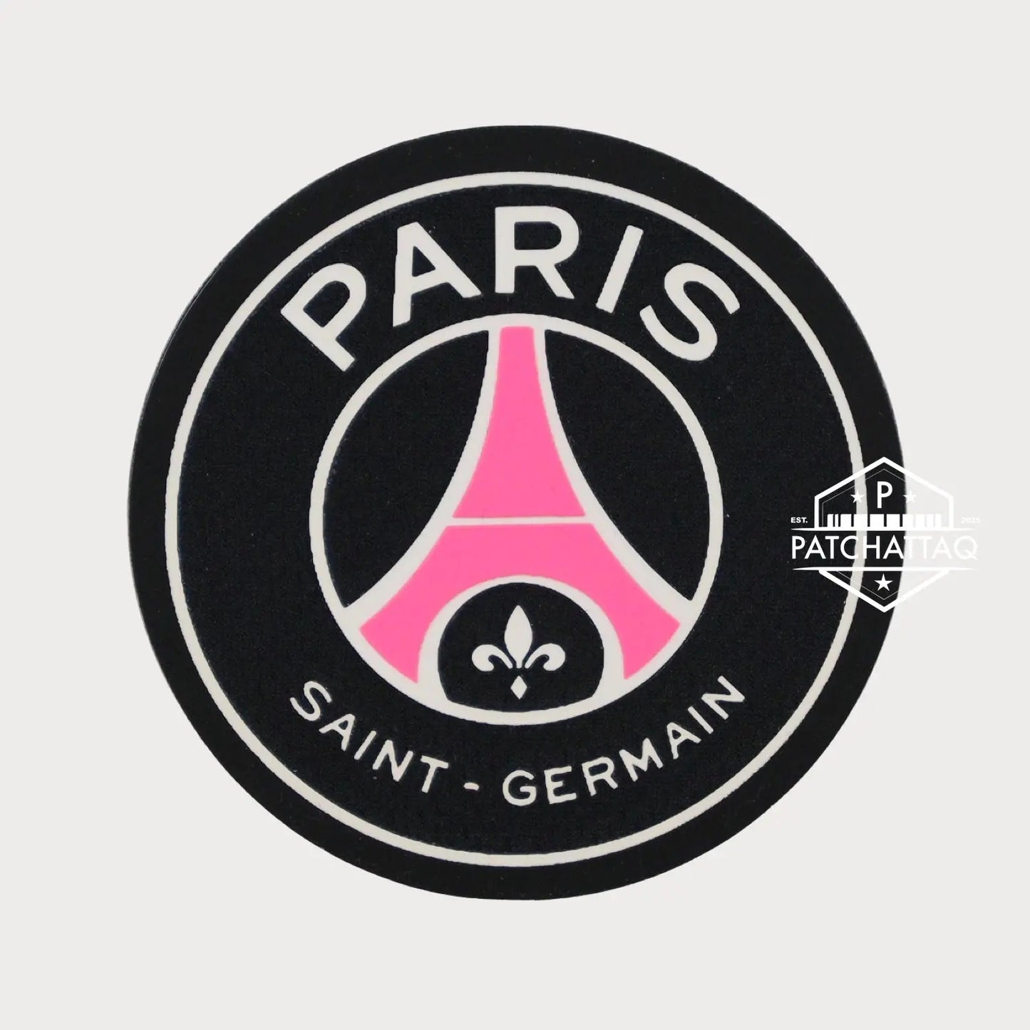Patch Ecusson Logo Thermocollant PSG Paris Saint-Germain Noir/Rose Patchattaq