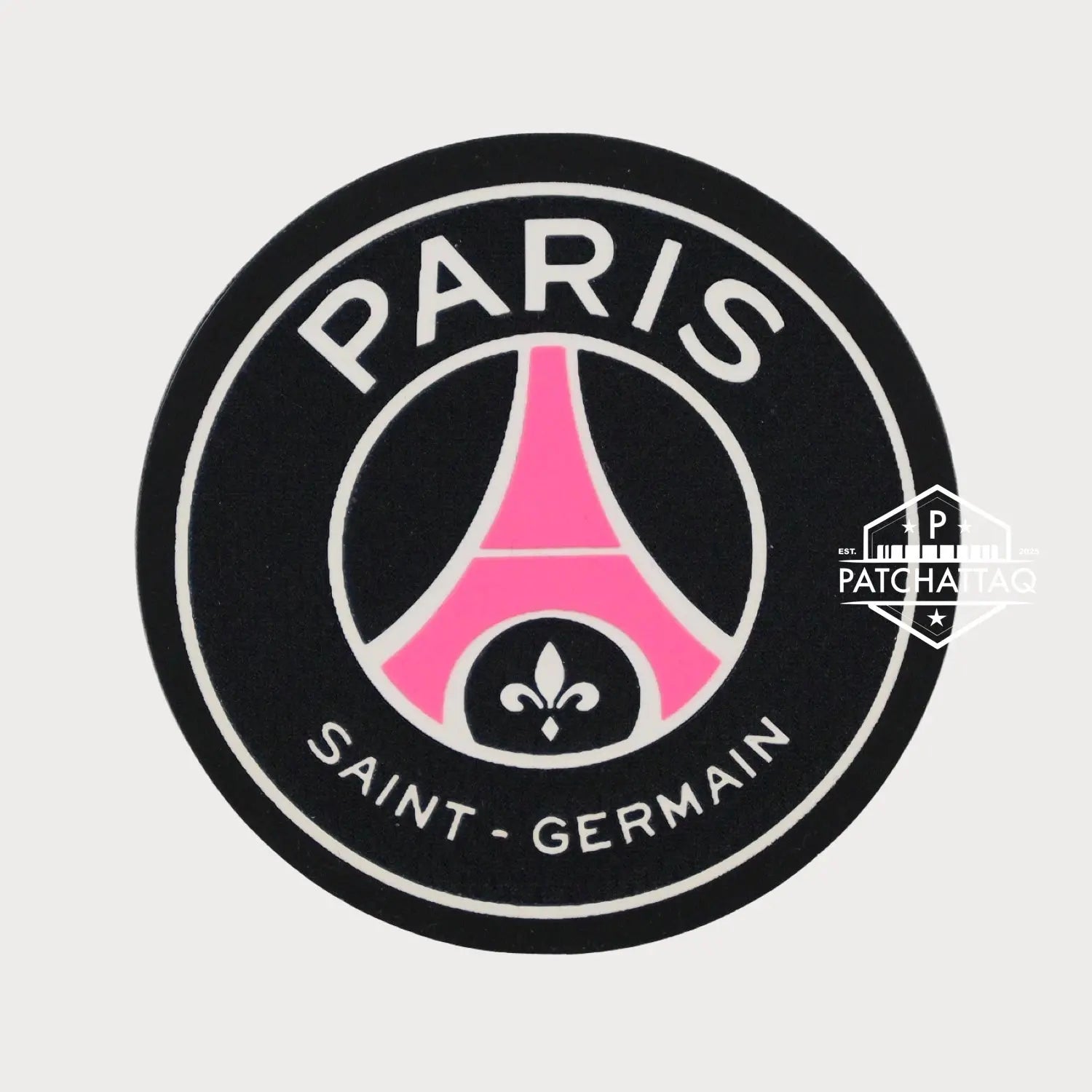 Patch Ecusson Logo Thermocollant PSG Paris Saint-Germain Noir/Rose Patchattaq