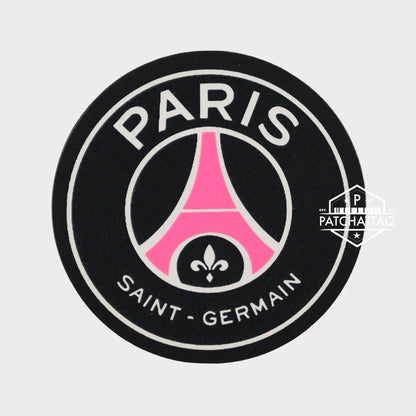 Patch Ecusson Logo Thermocollant PSG Paris Saint-Germain Noir/Rose Patchattaq