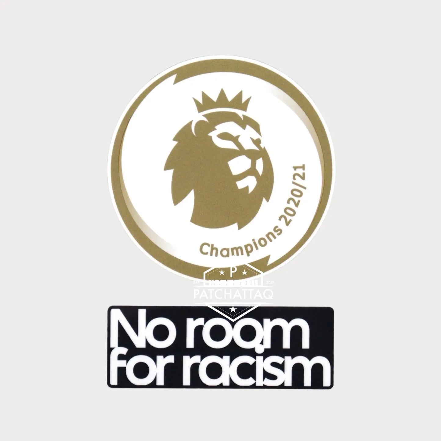 Patch Thermocollant Premier League Champions 20/21 + No Room For Racism Patchattaq