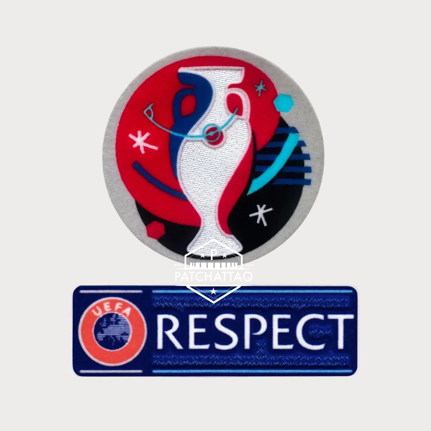 Patch Thermocollant UEFA Euro 2016 + Respect Flock Haute Qualité Patchattaq
