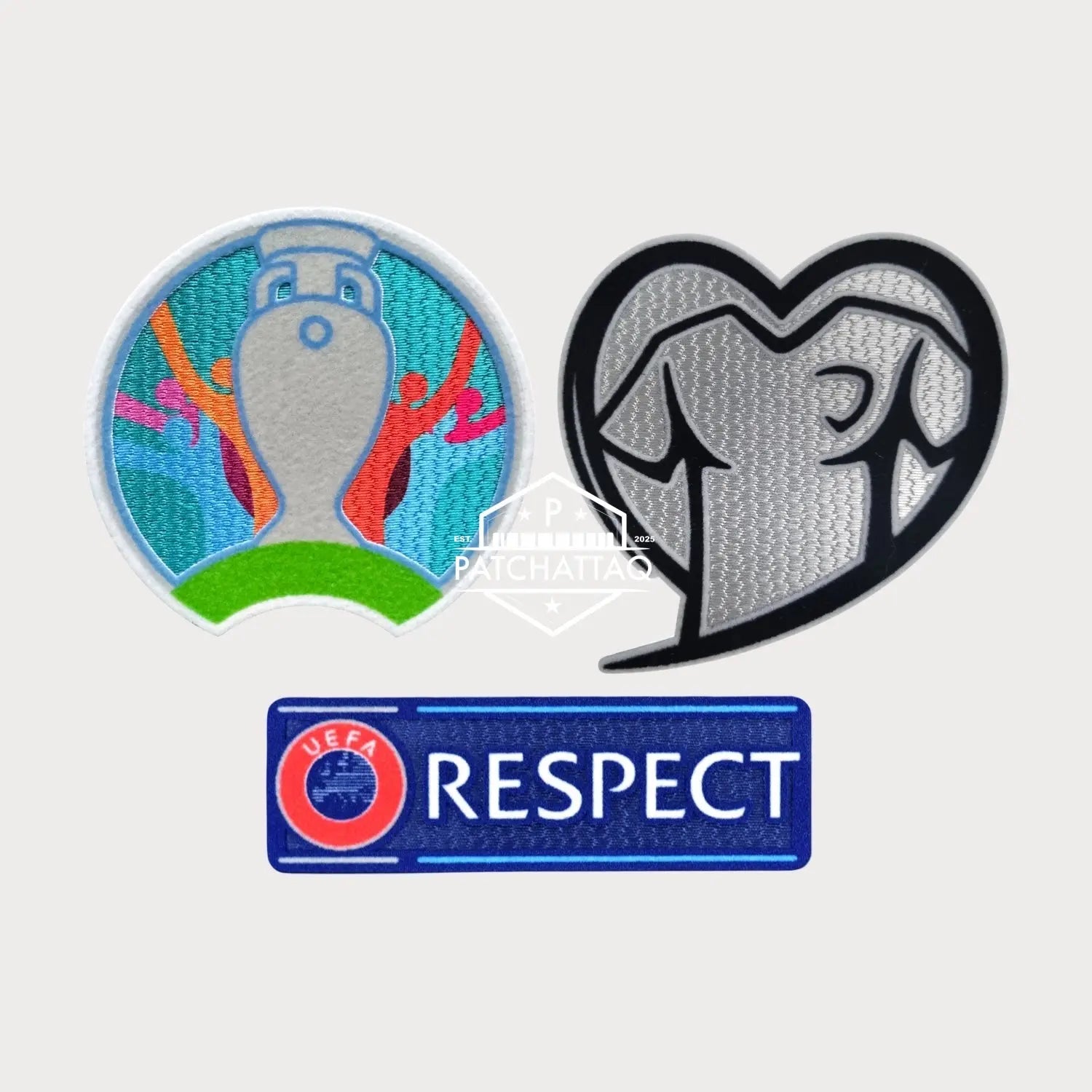 Patch Thermocollant UEFA Euro 2020 Qualifiers Flock 3D Haute Qualité Patchattaq