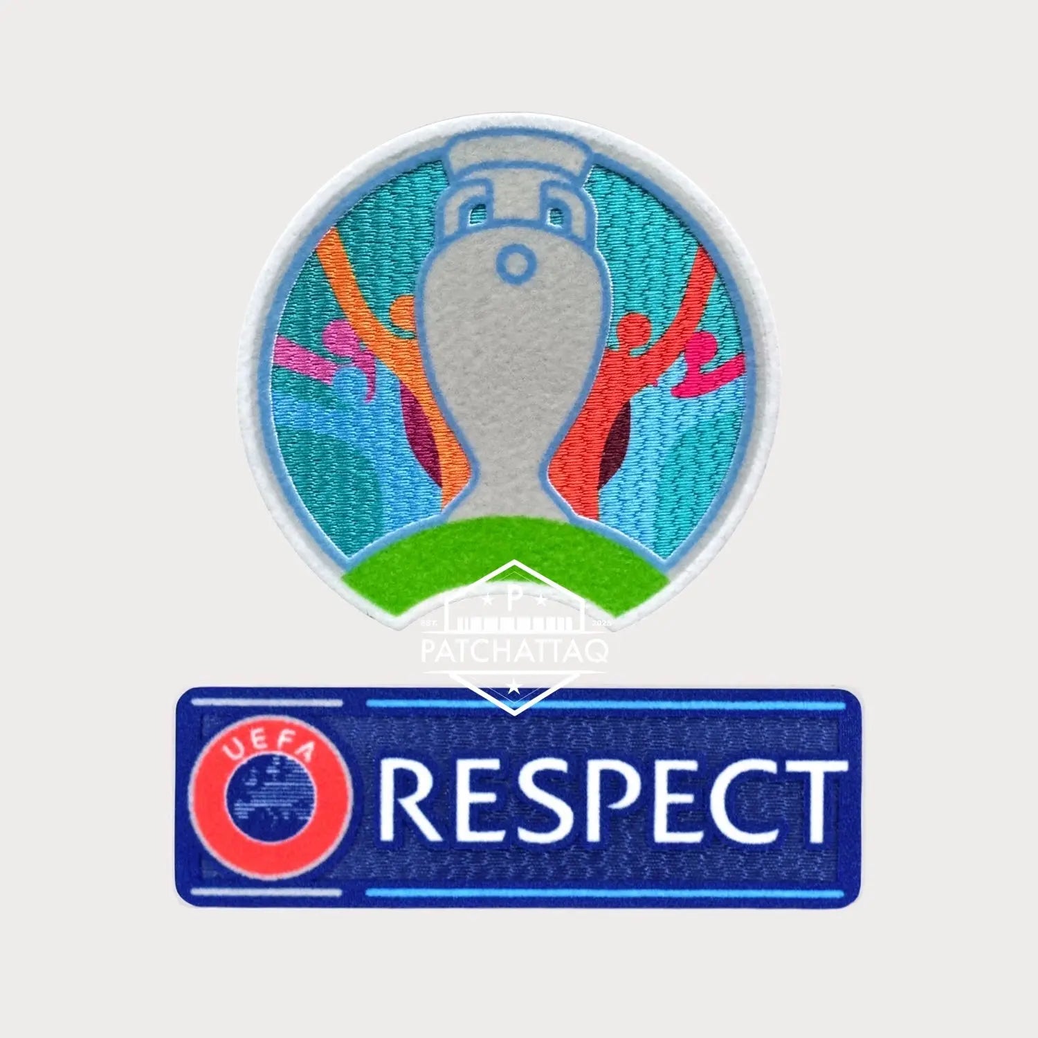 Patch Thermocollant UEFA Euro 2020 + Respect Flock 3D Haute Qualité Patchattaq