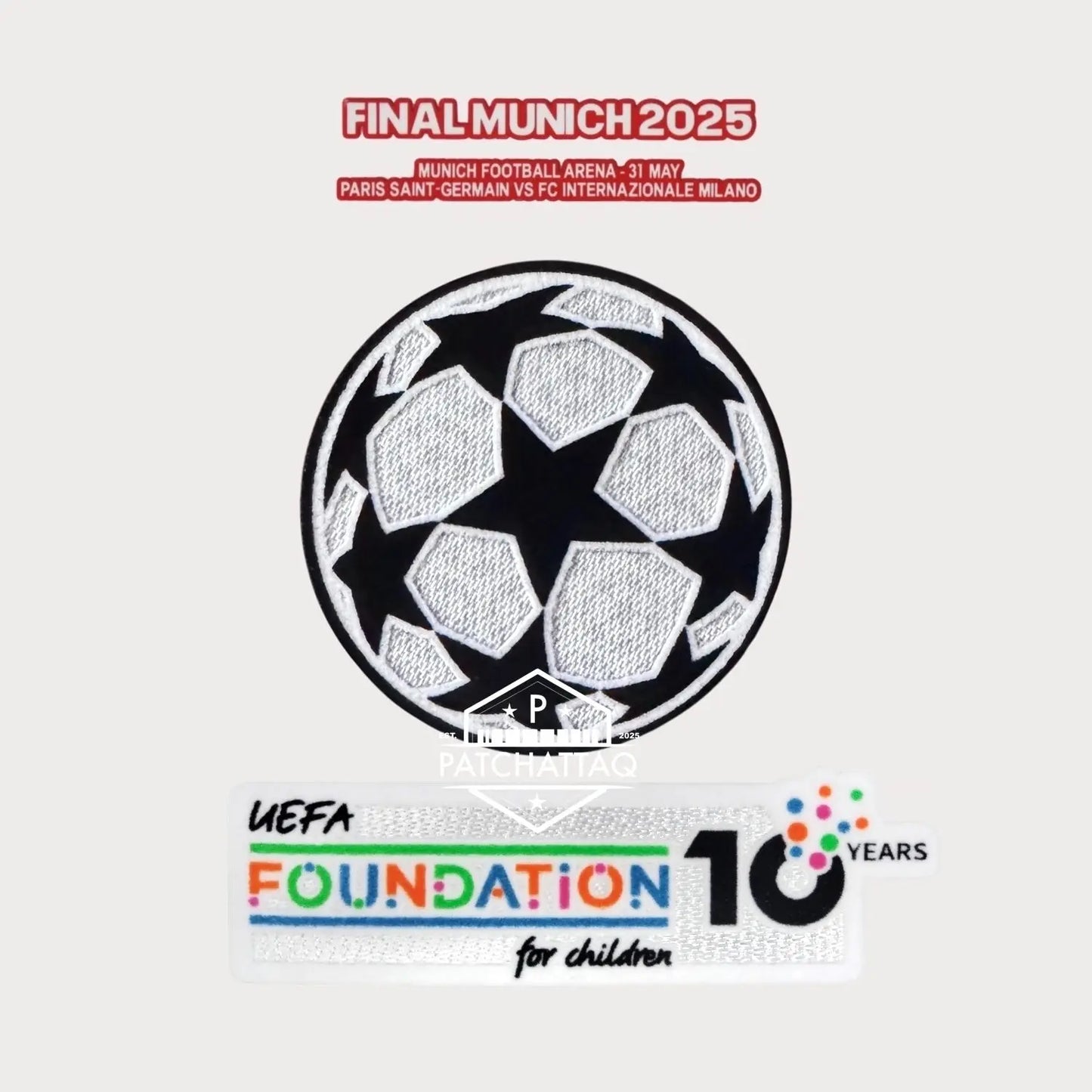 Patchs Thermocollants PSG UEFA Champions League Final Munich 2025 Patchattaq