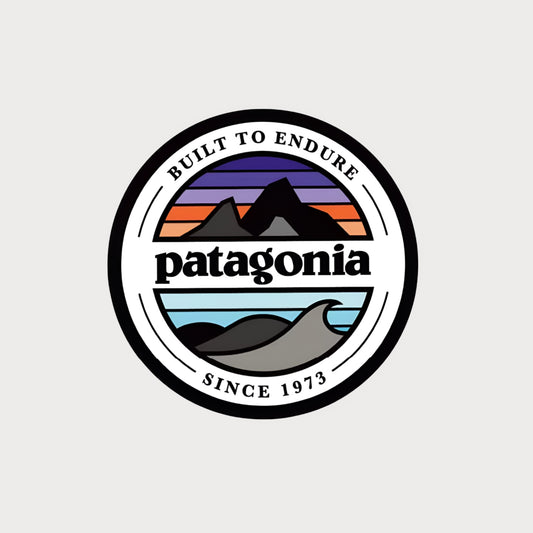 Autocollant Sticker Patagonia Built To Endure Vinyle Waterproof v1