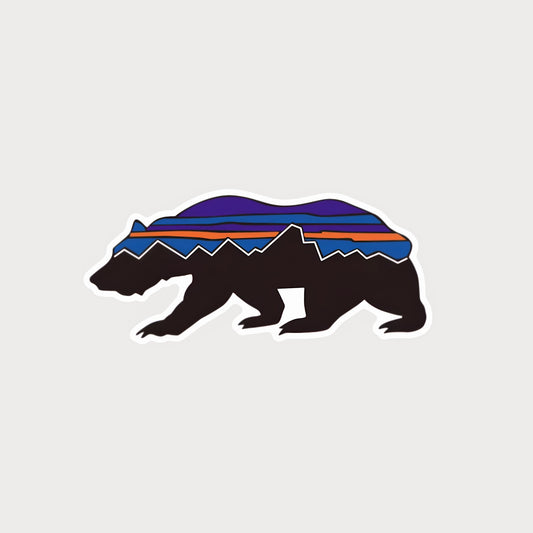 Autocollant Sticker Patagonia Fitz Roy Bear Vinyle Waterproof