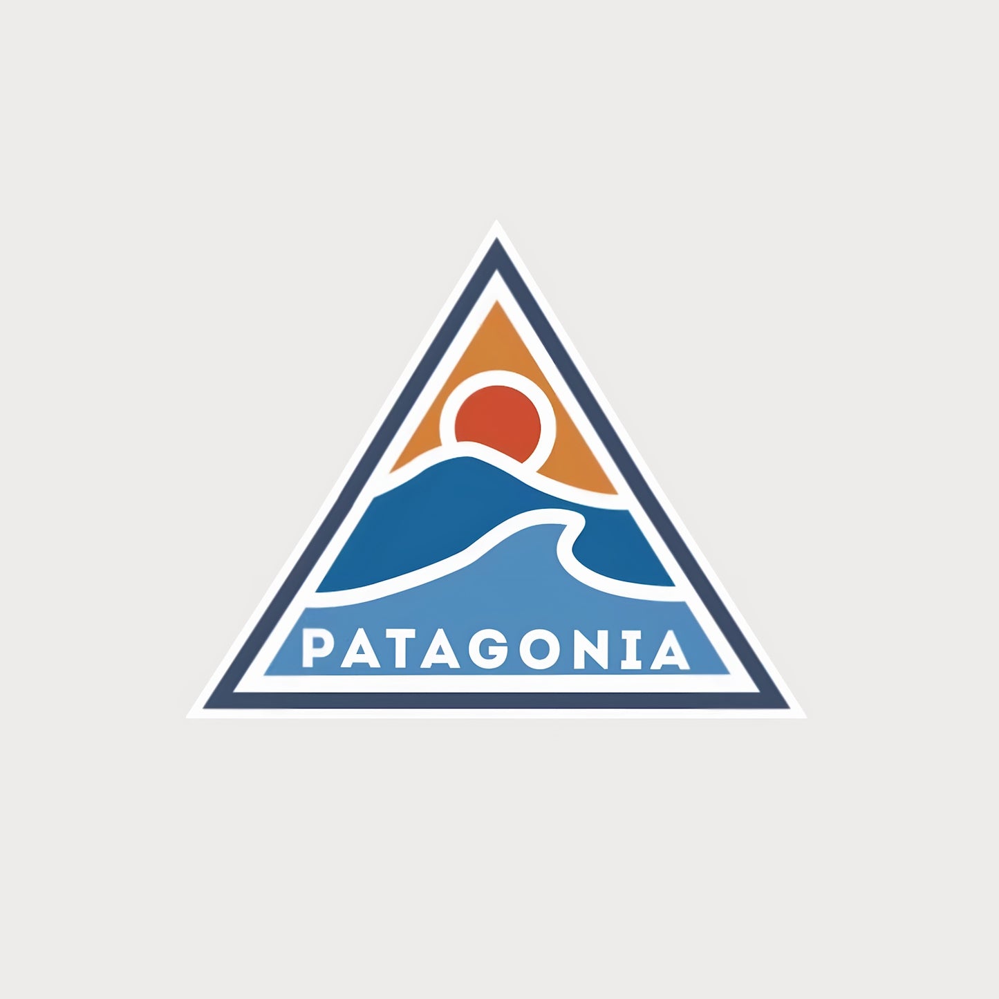 Autocollant Sticker Patagonia Triangle Sun Wave Vinyle Waterproof
