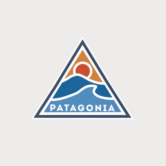 Autocollant Sticker Patagonia Triangle Sun Wave Vinyle Waterproof