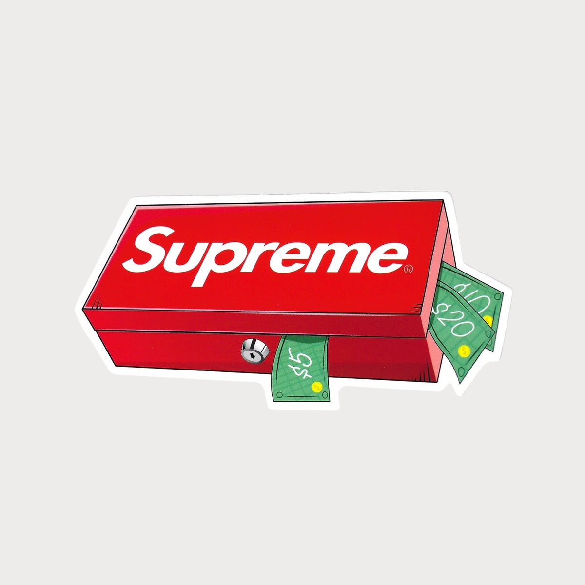 Autocollant Sticker Supreme Boîte à clés (Lock Box) Vinyle Waterproof