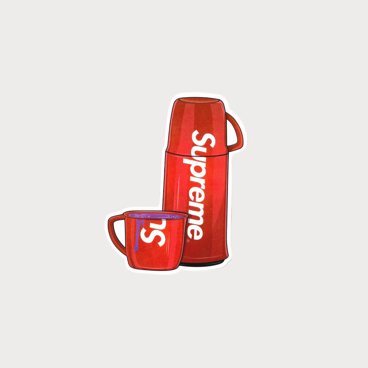 Autocollant Sticker Supreme Thermos Helios Vinyle Waterproof