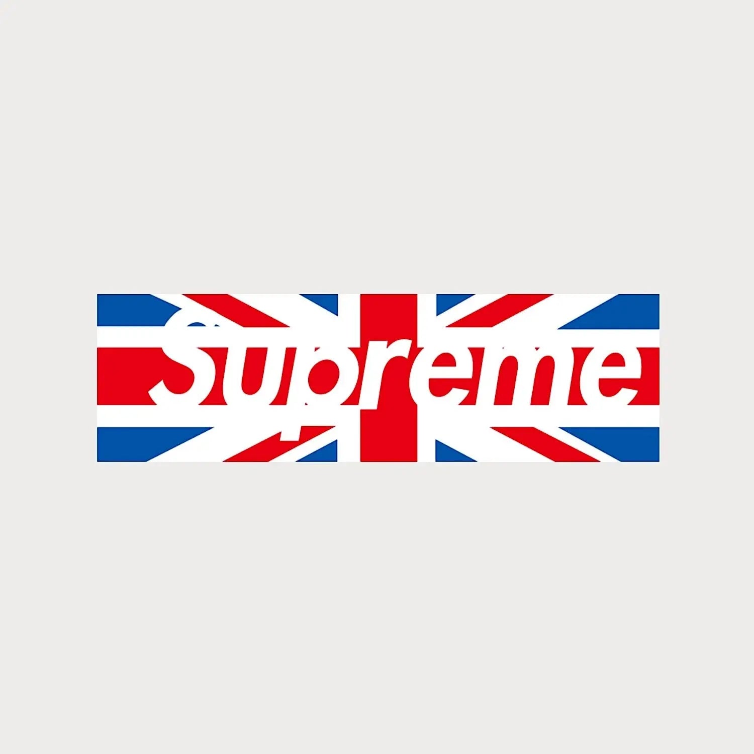 Autocollant Sticker Supreme UK Union Jack Box Logo Vinyle Waterproof Patchattaq