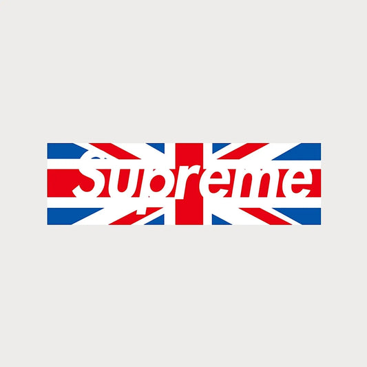 Autocollant Sticker Supreme UK Union Jack Box Logo Vinyle Waterproof Patchattaq