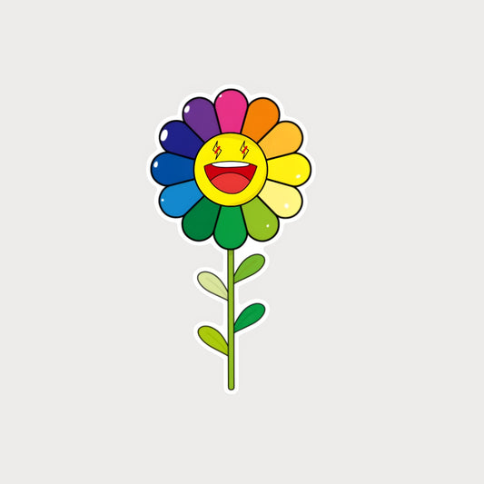 Autocollant Sticker Takashi Murakami Flower For Algernon Waterproof