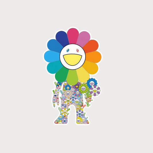 Autocollant Sticker Takashi Murakami Flower Parent Vinyle Waterproof