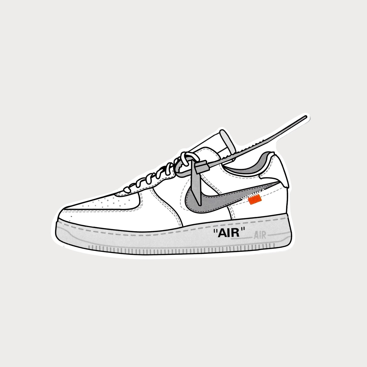 Autocollant Sticker Off-White Nike Air Force 1 ComplexCon Vinyle Waterproof