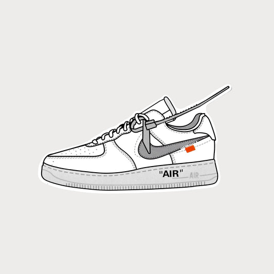 Autocollant Sticker Off-White Nike Air Force 1 ComplexCon Vinyle Waterproof