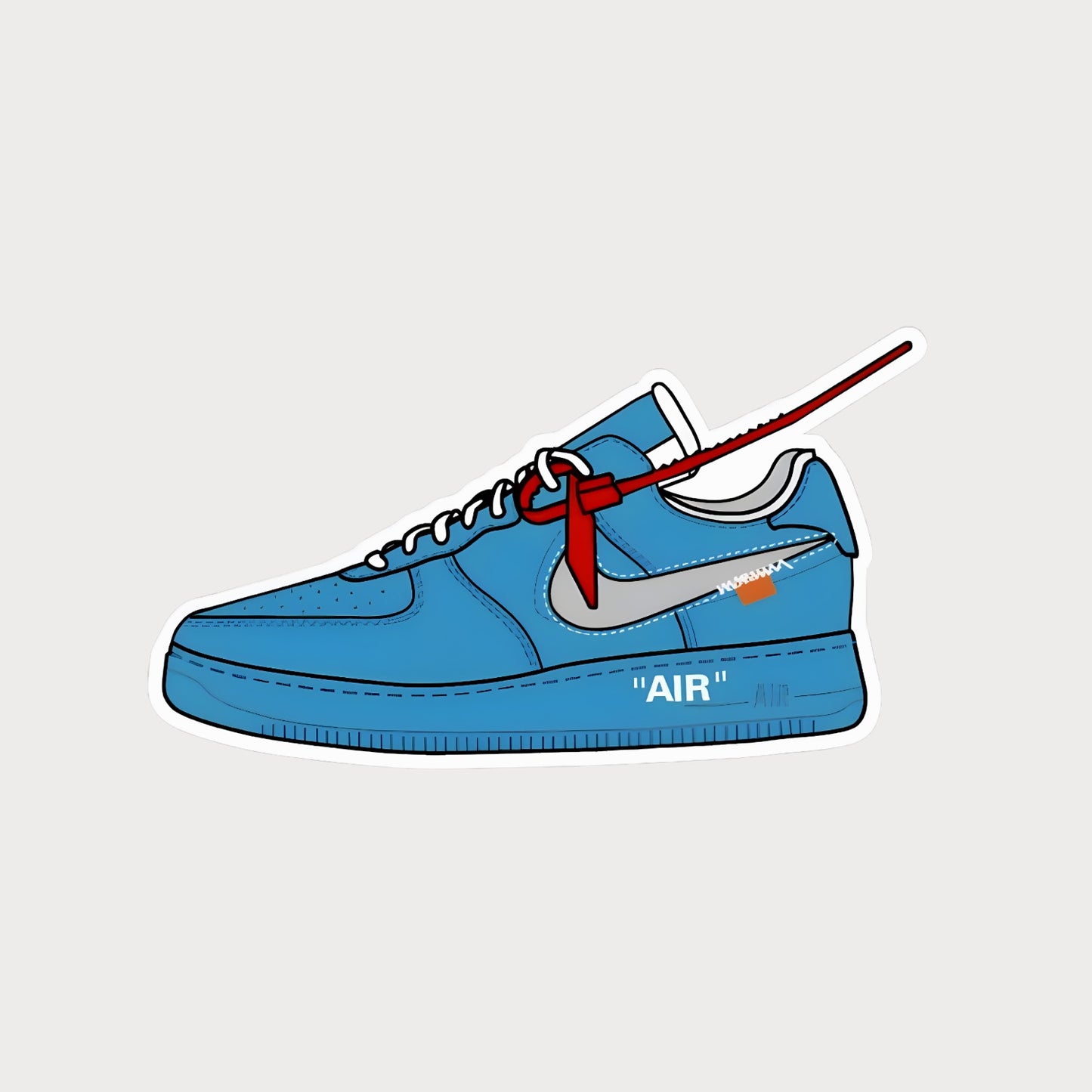 Autocollant Sticker Off-White Nike Air Force 1 MCA Vinyle Waterproof