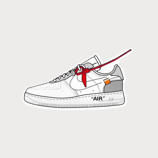 Autocollant Sticker Off-White Nike Air Force 1 The Ten Vinyle Waterproof