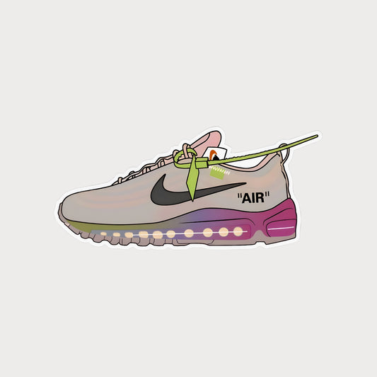 Autocollant Sticker Off-White Air Max 97 Serena Queen Vinyl Waterproof