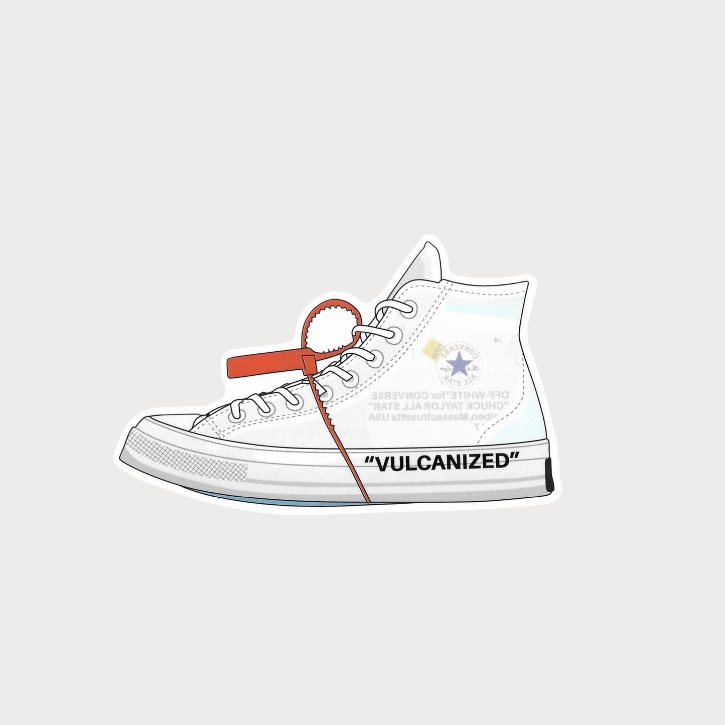 Autocollant Sticker Off-White Converse Chuck Taylor Vulcanized Vinyl Waterproof
