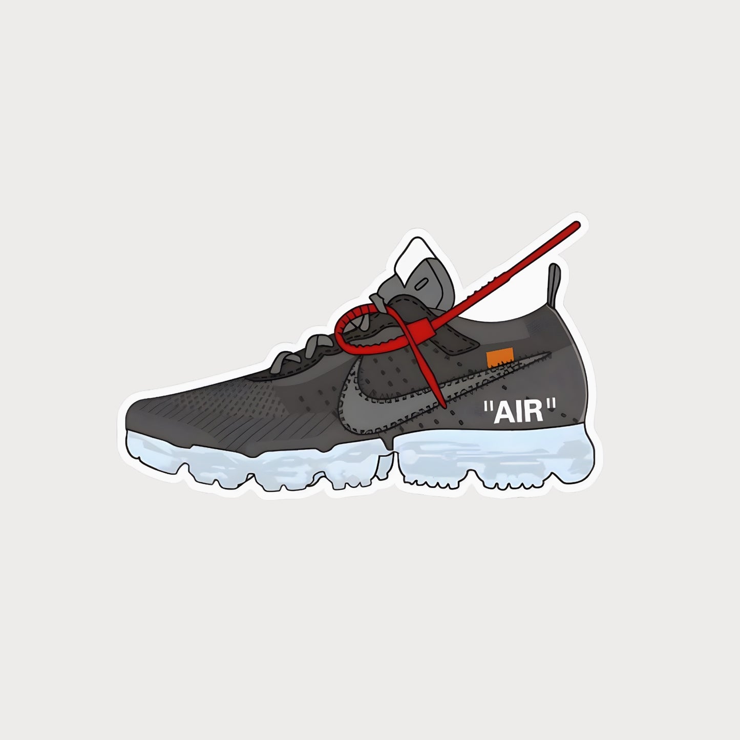 Autocollant Sticker Off-White Nike Air VaporMax Vinyle Waterproof