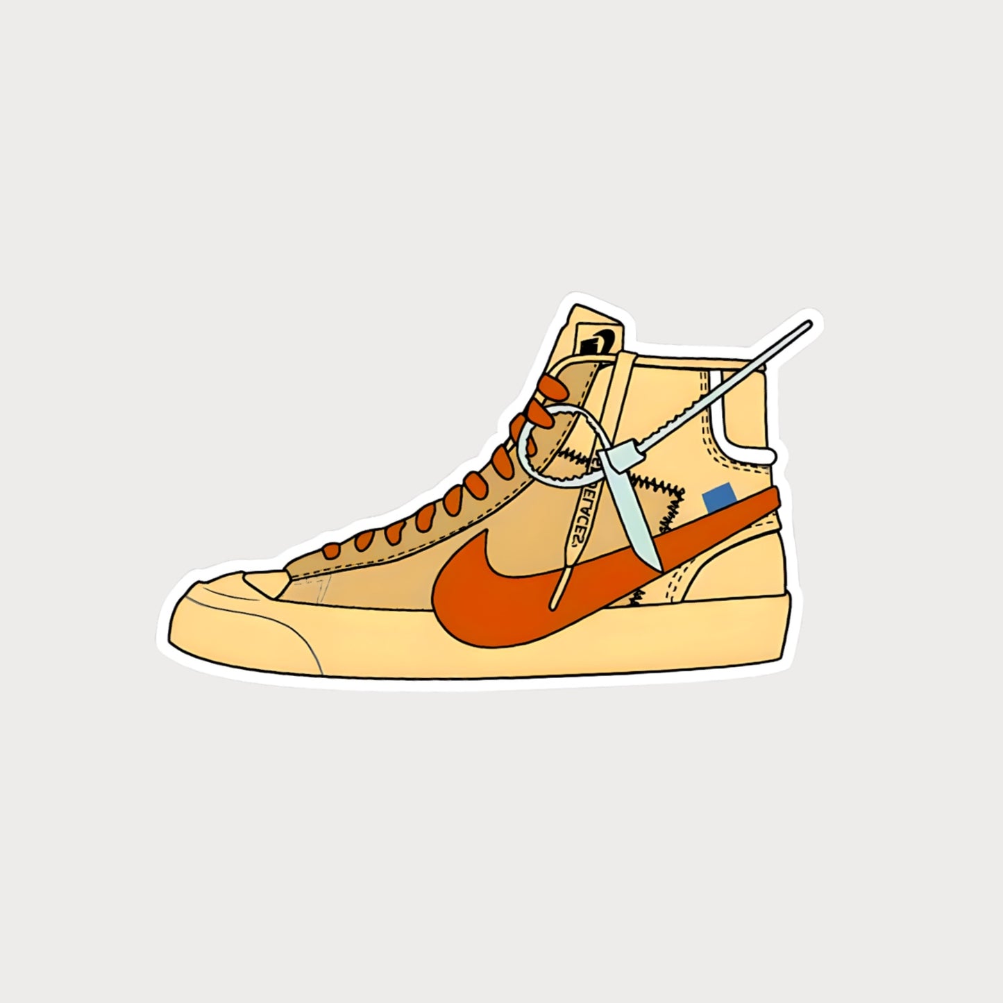 Autocollant Sticker Off-White Nike Blazer All Hallows Eve Vinyl Waterproof
