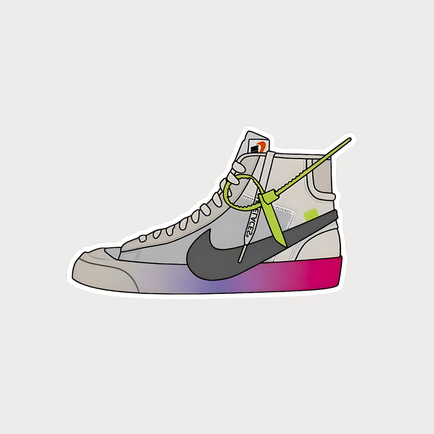 Autocollant Sticker Off-White Nike Blazer Serena Queen Vinyl Waterproof