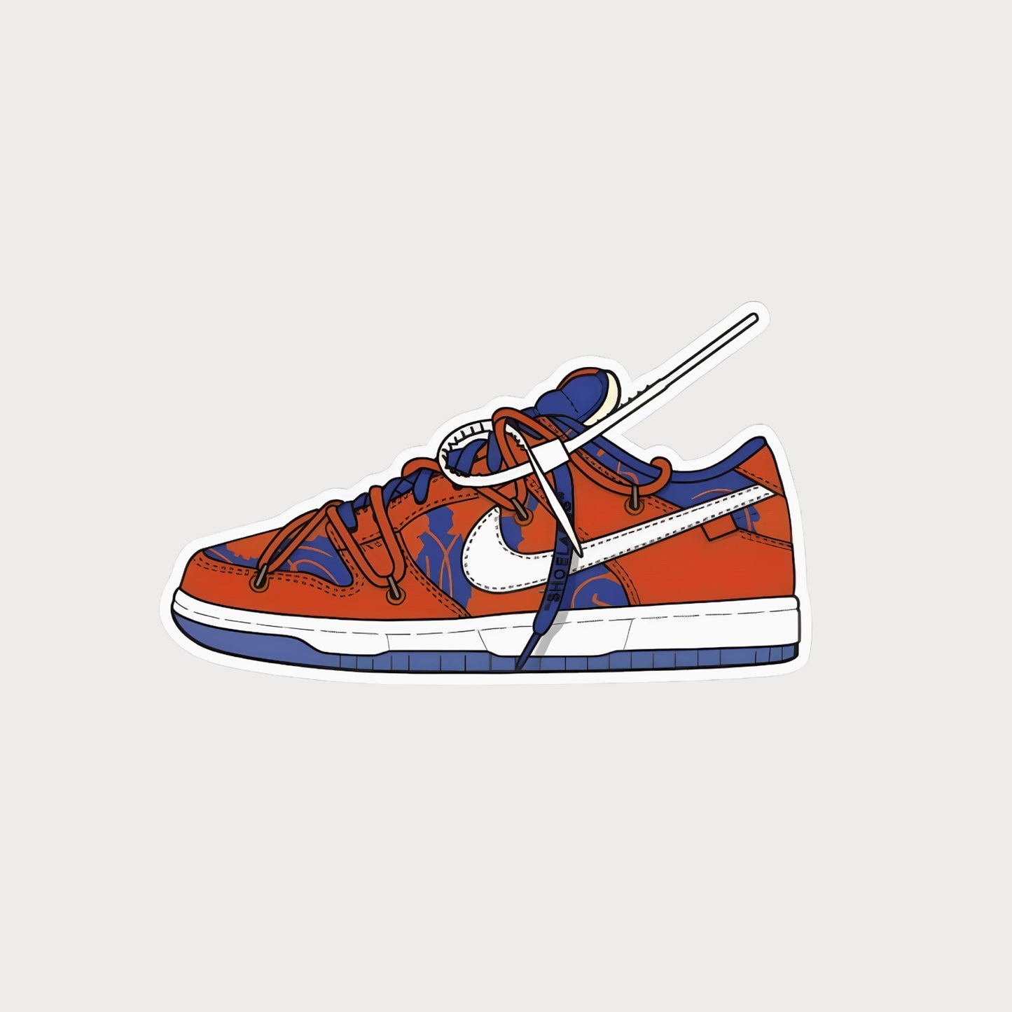 Autocollant Sticker Off-White Nike Dunk Syracuse Vinyle Waterproof