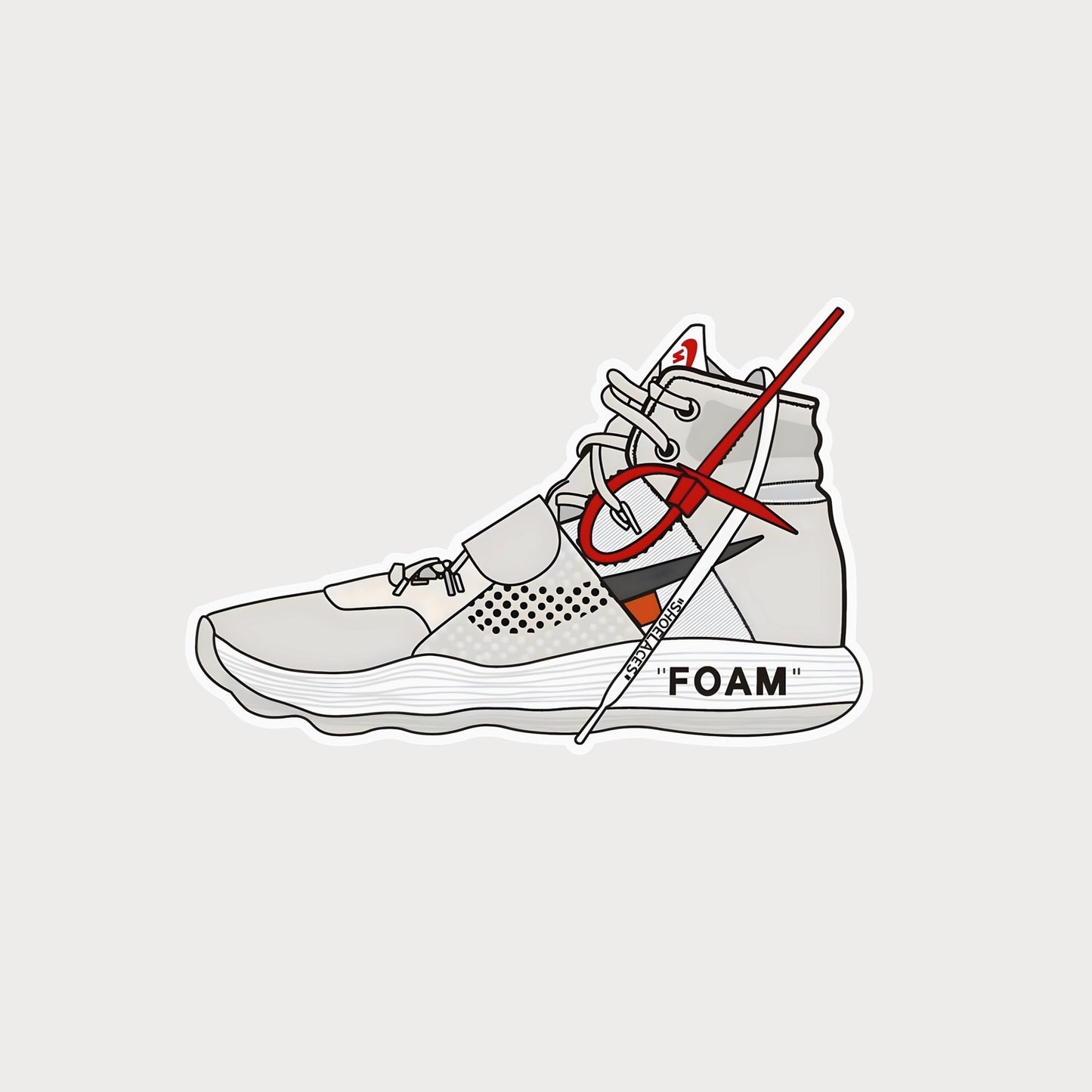 Autocollant Sticker Off-White Nike Hyperdunk The Ten Vinyle Waterproof
