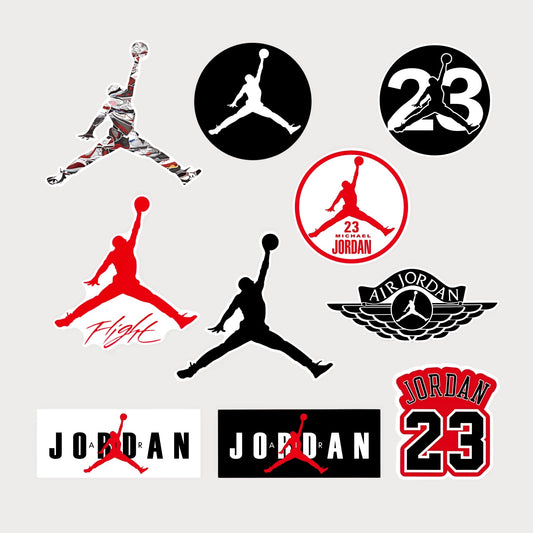 Lot de 10 Stickers AIR JORDAN Vinyle Premium Waterproof