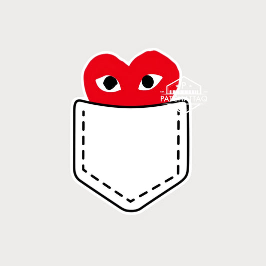 Autocollants Stickers Comme des Garçons Pocket Heart Vinyle Waterproof