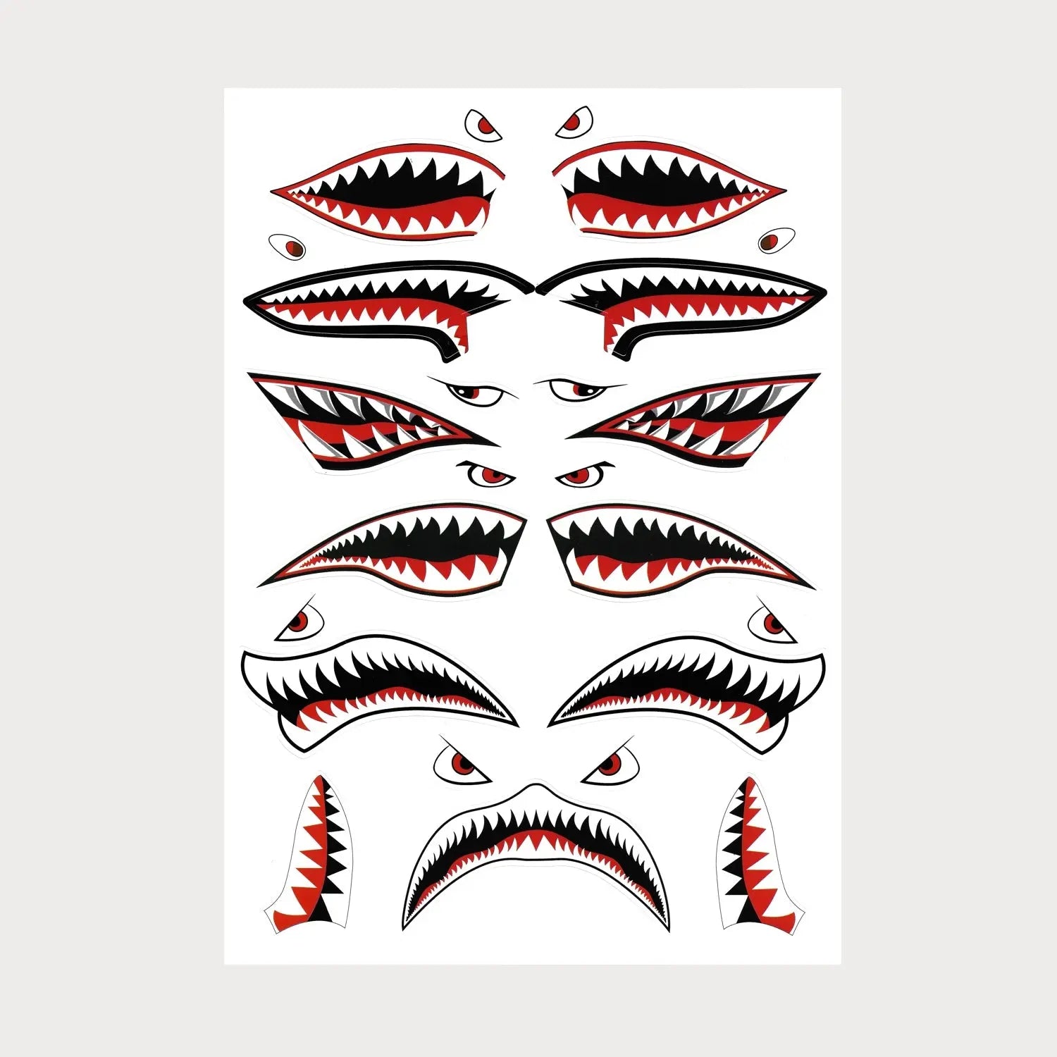 Autocollants Stickers Dents de Requin Vinyle Waterproof Patchattaq