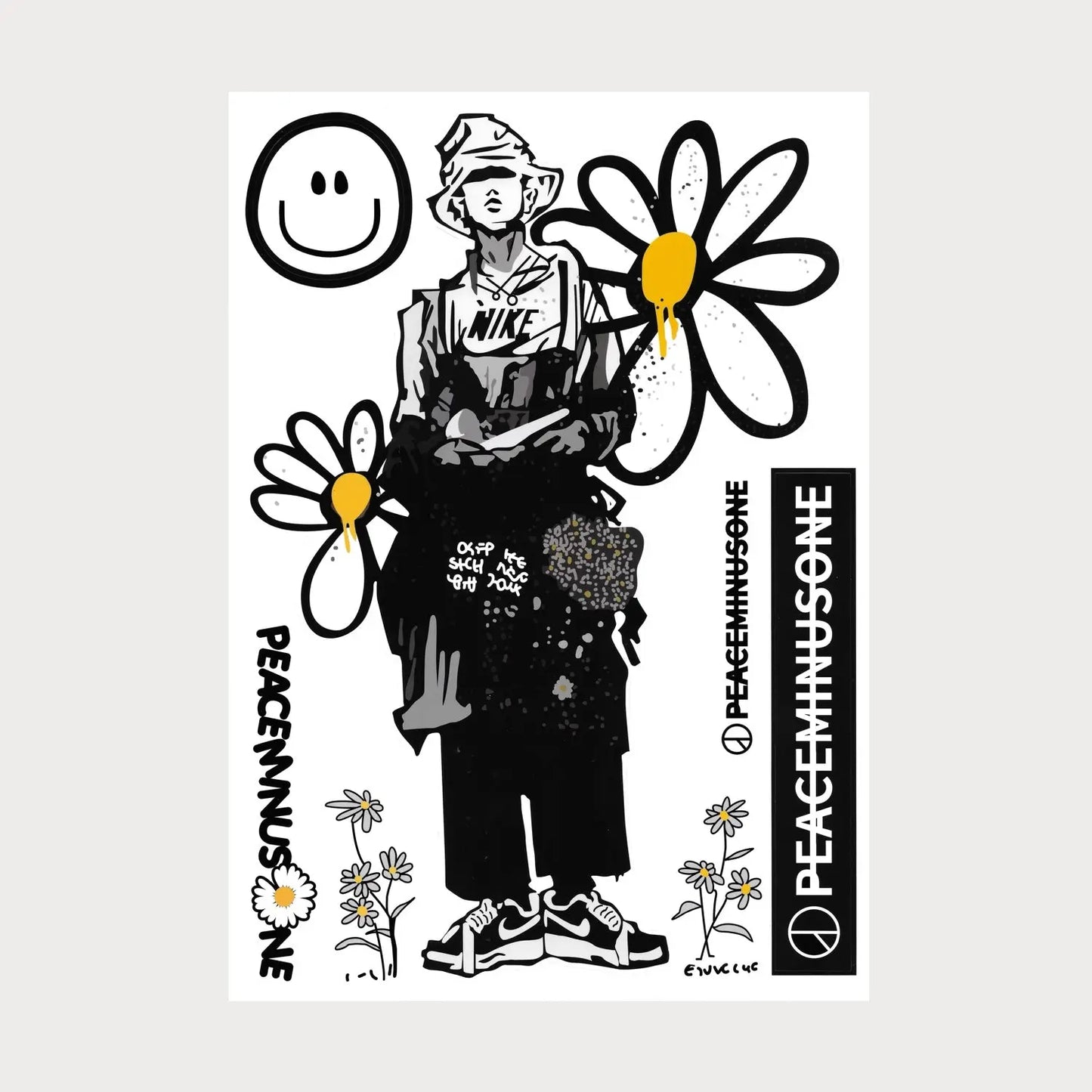 Stickers Autocollants G-Dragon PEACEMINUSONE Vinyle Waterproof Patchattaq