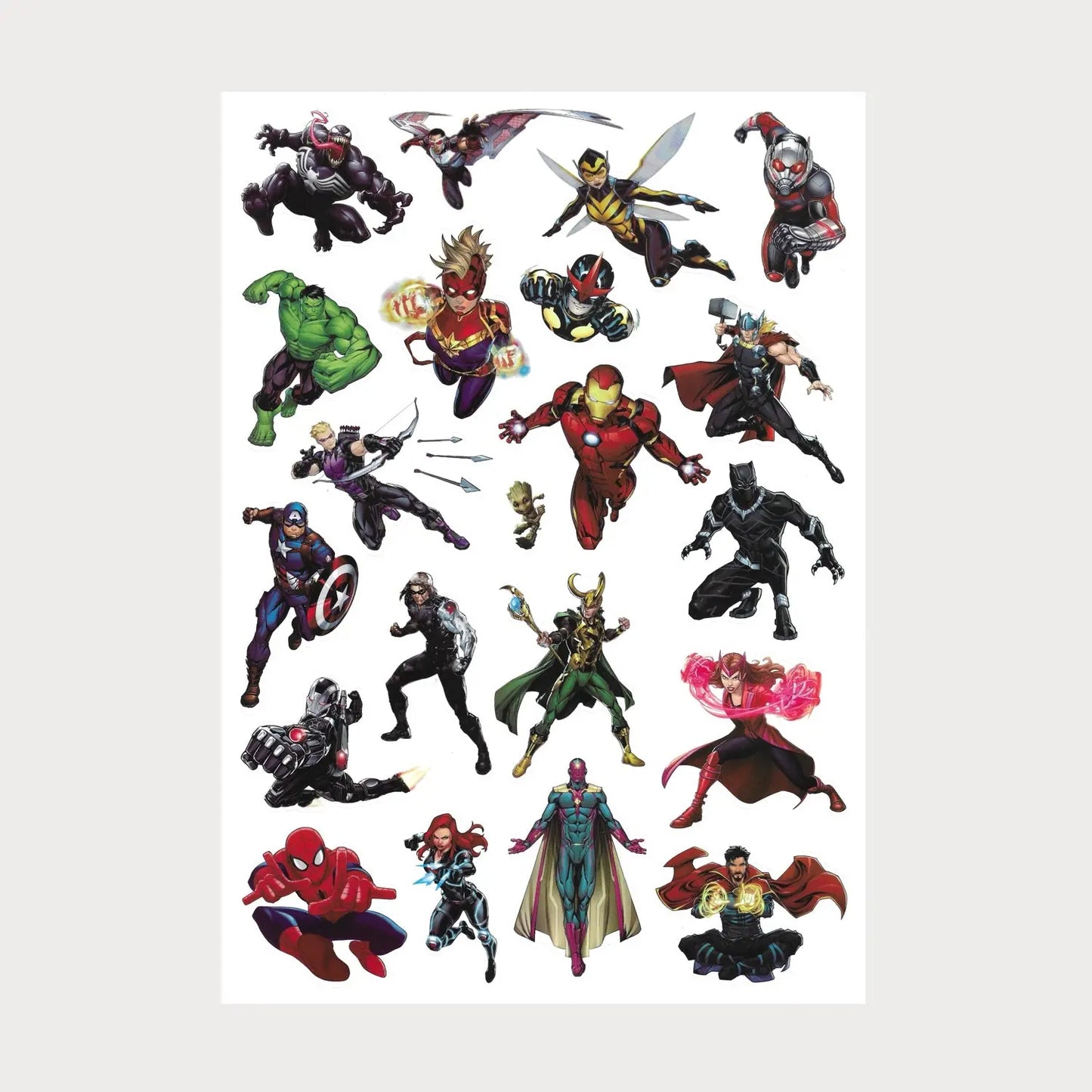 Stickers Autocollants Marvel Avengers Vinyle Waterproof Patchattaq