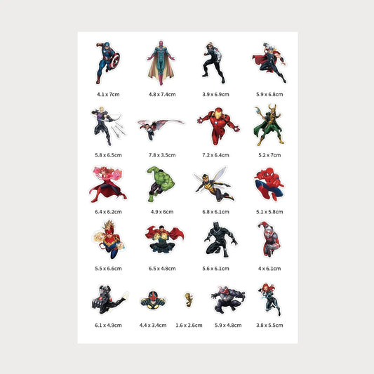 Stickers Autocollants Marvel Avengers Vinyle Waterproof Patchattaq